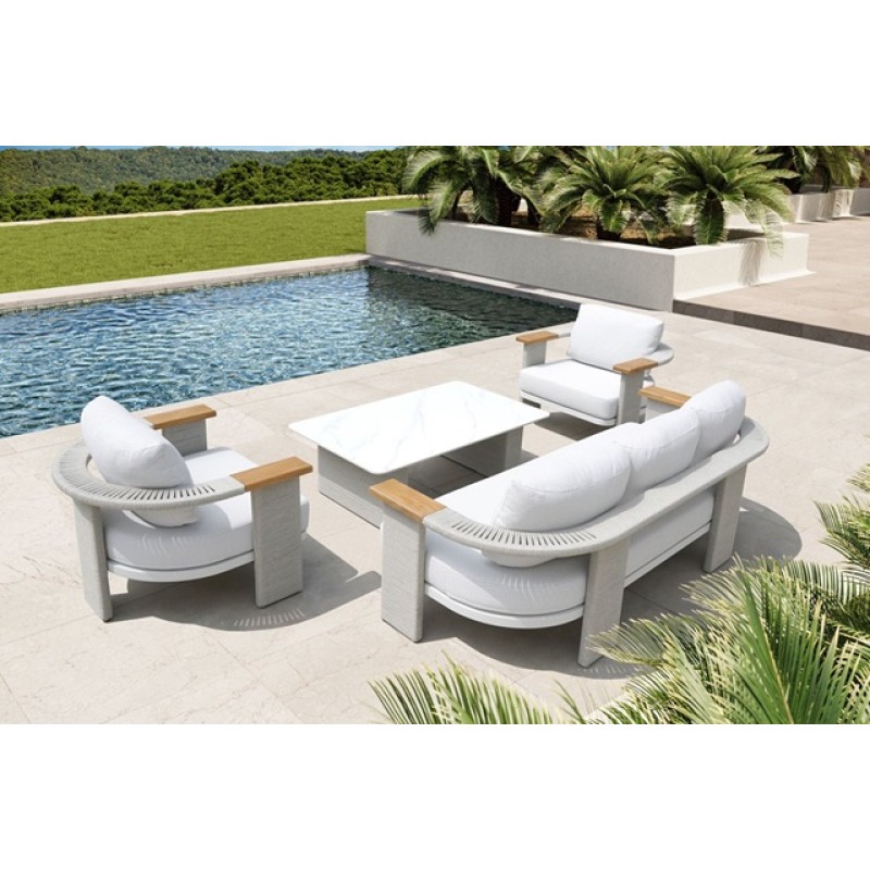 SF466A+SF-466G+SF466 (sofa set white)