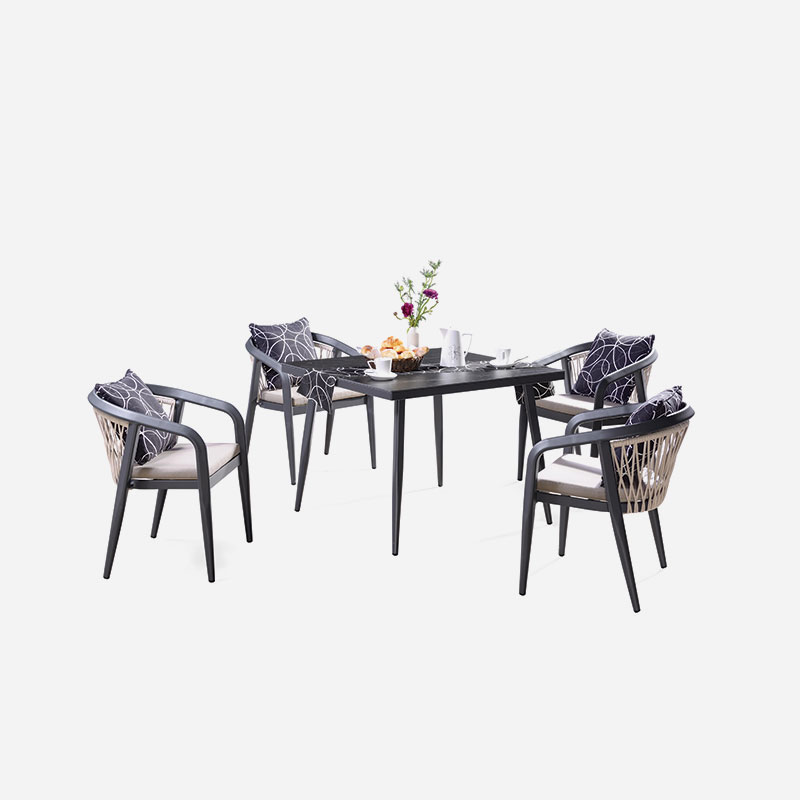 City Four Seater Square Rattan Dining Set
